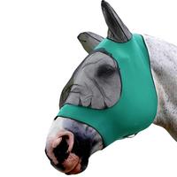 Suministros para mascotas máscara de malla desmontable para caballos con cubierta Nasal máscara para moscas de caballo máscara de cara completa para nariz antimosquitos con cremallera