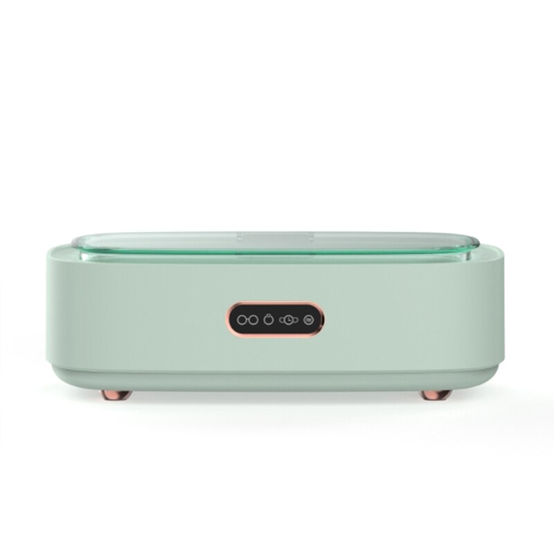 Limpiador ultrasónico, lentes de contacto, reloj, joyería de Metal, pequeña máquina de limpieza, limpiador USB portátil para el hogar: Green