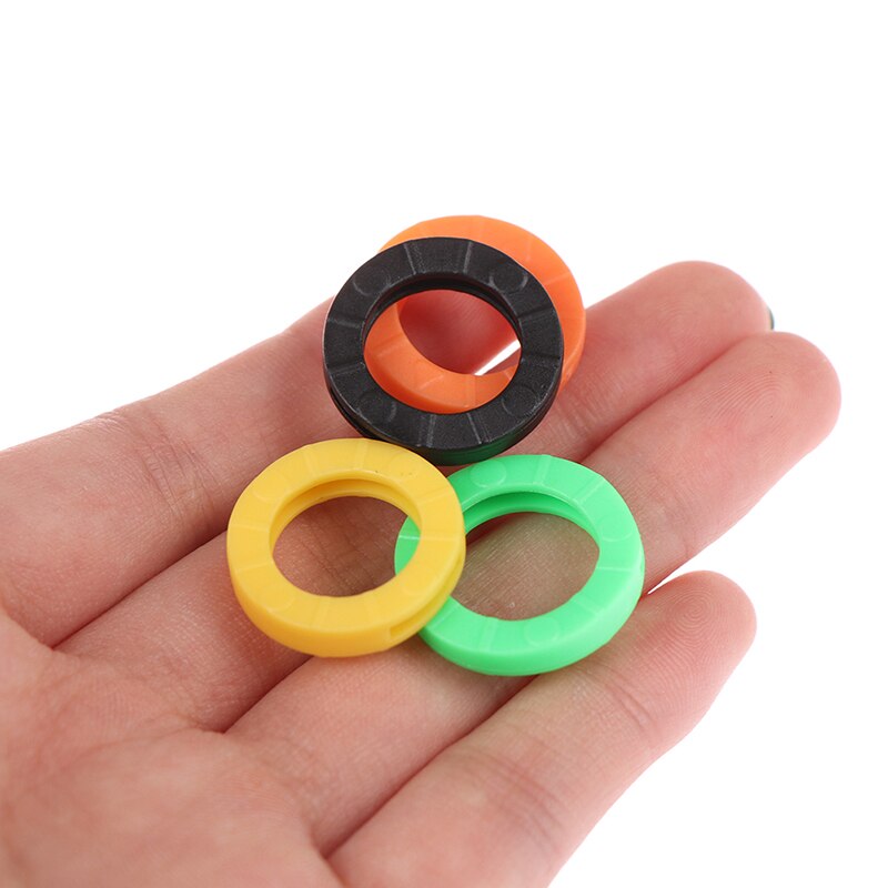 32pz colore Misto vuoto Chiave di Gomma Coperture Rotondo Morbido silicone Chiavi Serrature cap Multicolore Elastico Portachiavi Caso