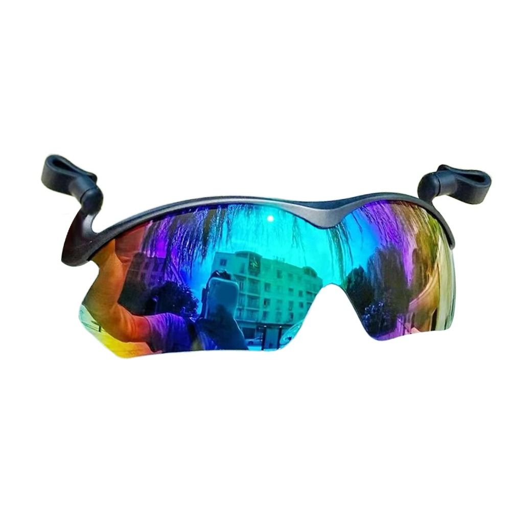 Adjustable Clip Cap Sports Sunglasses Flip-Up Cover UV Protection Polarized Sunglasses Clip On Hat Cycling Goggles: black