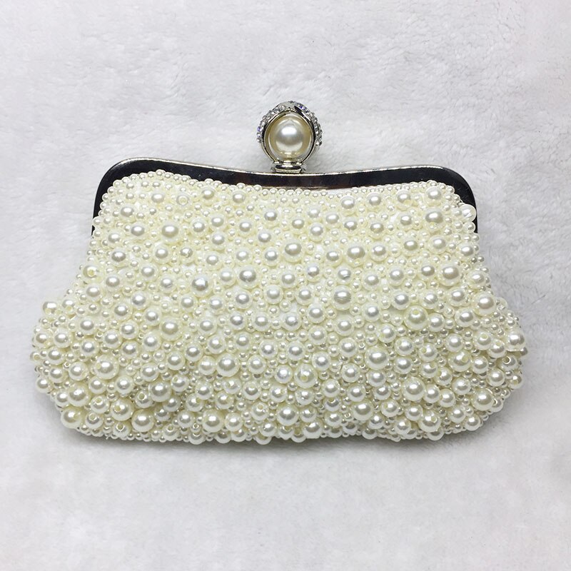 Mulheres elegante branco pérola concha sacos de noite luxo casamento grânulo pequena bolsa embreagem jantar bolsa corrente bolsa ombro ftb309: beige