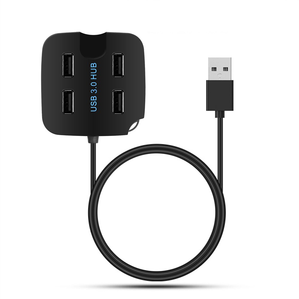 USB 2.0 USB3.0 Hub haute vitesse 4 ports Usb Hub USB séparateur adaptateur alimentation pour ordinateur portable Mac ordinateur de bureau avec support pour téléphone