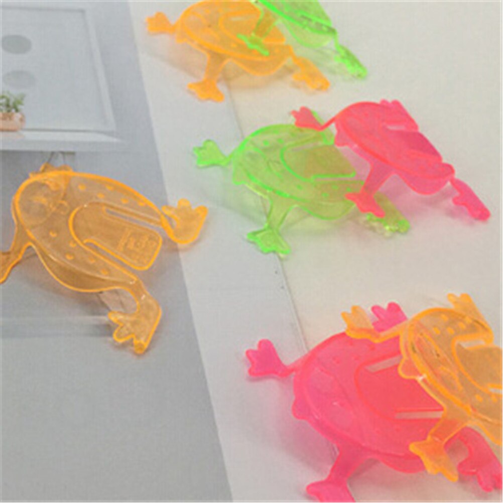 10 st 4.3*4.3cm hoppande groda hoppers spel barn leksaker födelsedagsfest leksaker för flicka pojke pinata fillers