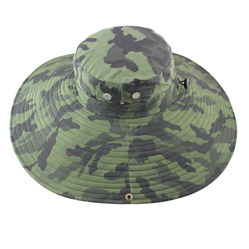 16cm lange brede solhat hat åndbar safari hat mænd kvinder boonie hat sommer uv beskyttelse cap vandreture fiskeri spand hat strand