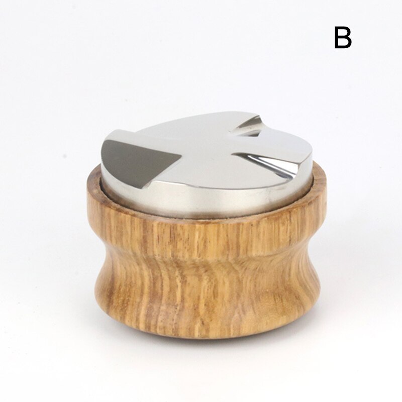 Kawa dystrybutor Espresso manipulować 58mm nierdzewny stal Kawa manipulować baza z drewniany uchwyt Kawa Leveler narzędzie C44