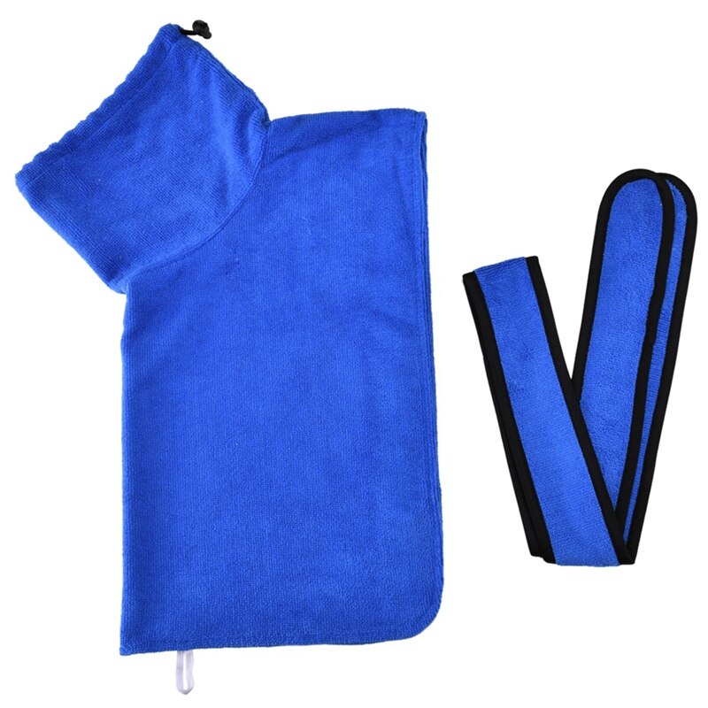 Pet Dog Towel Super Absorbent Dog Bathrobe Microfiber Bath Towels Quick-Drying Cat Bath Towel: Blue / S