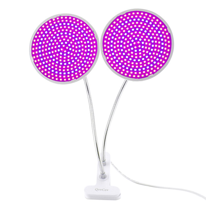 Dual 260 LED Plant grow light Flower grow box tent room Growth red blue Greenhouse lamp for veg cultivo Growing: Bulb and Dual Clip / UK