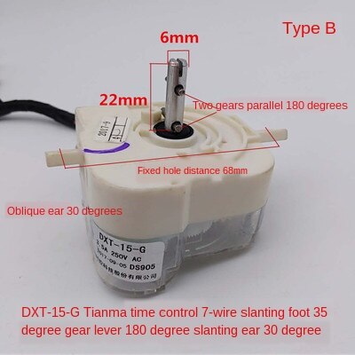 Applicable midea Little Swan Semi-automatic Washing Machine Timer Double-tube Washing Machine Accessories DXT15 DXT35: cyan