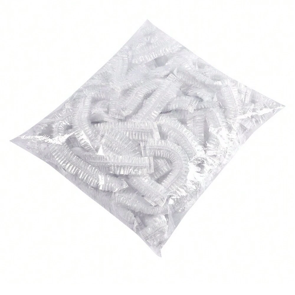 100 stk gjenbrukbare matpapiroppbevaringsdeksler poser til bolle elastisk plate silikonlokkdeksel kjøkkenfrukt plast friskholdende forsegling