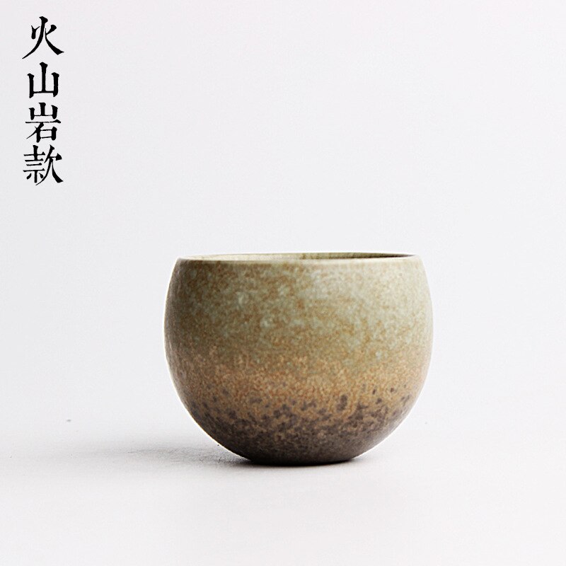 Japanse Stijl Drinkware Oude Oven Grof Aardewerk Thee Cup Keramische Cup Kung Fu Thee Pu'er Theekopje 90 ml Aardewerk Thee ceremonie: J