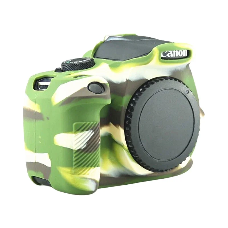 Für canon eos 1300d 1500d 2000d dslr kamera tasche rebel t7 kuss x90 silikon panzer haut hülle körper abdeckung schutz: Licht Grau