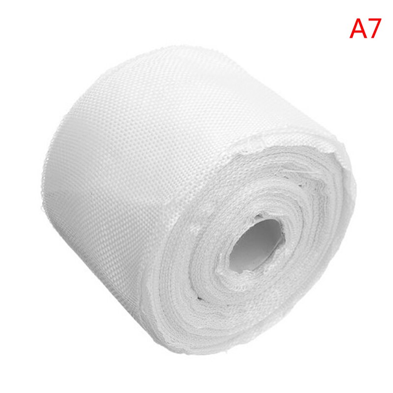 1 Roll White Fiberglass Cloth Tape High-strength Glass Fiber Fibrous Belt Resistant High Temperature 9 Sizes Home Supplies: A7
