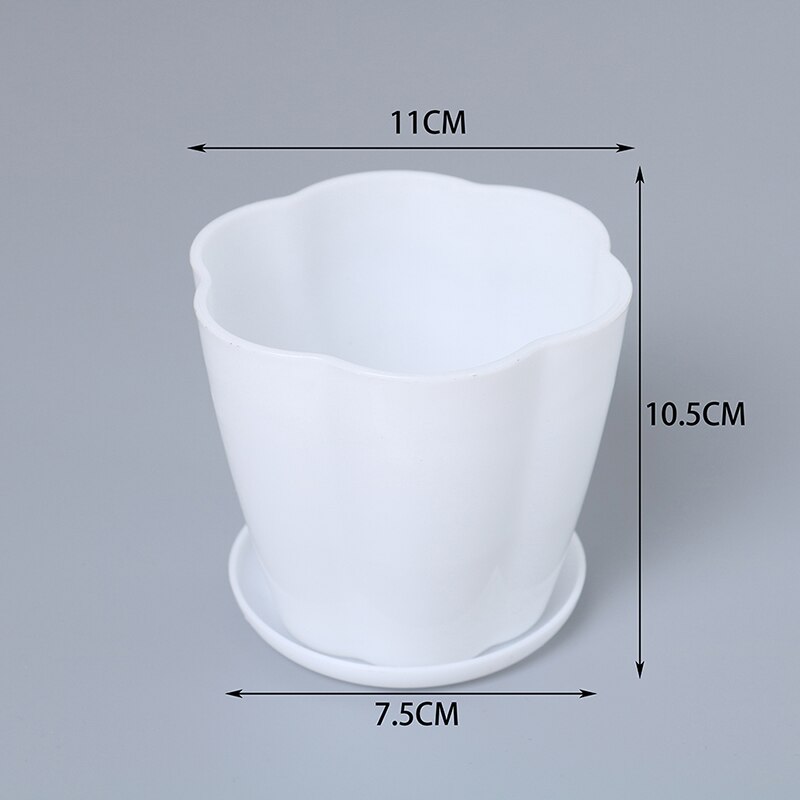 Imitation Ceramic Plastic Flower Plants Pots Thicken Succulents Nursery Garden Planter Home Office Decorative Crafts: A2