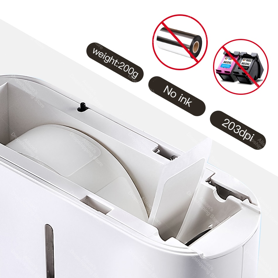 Niimbot  d11 bærbar mini bluetooth label printer lomme trådløs termisk label printer blækfri til mobiltelefon android ios