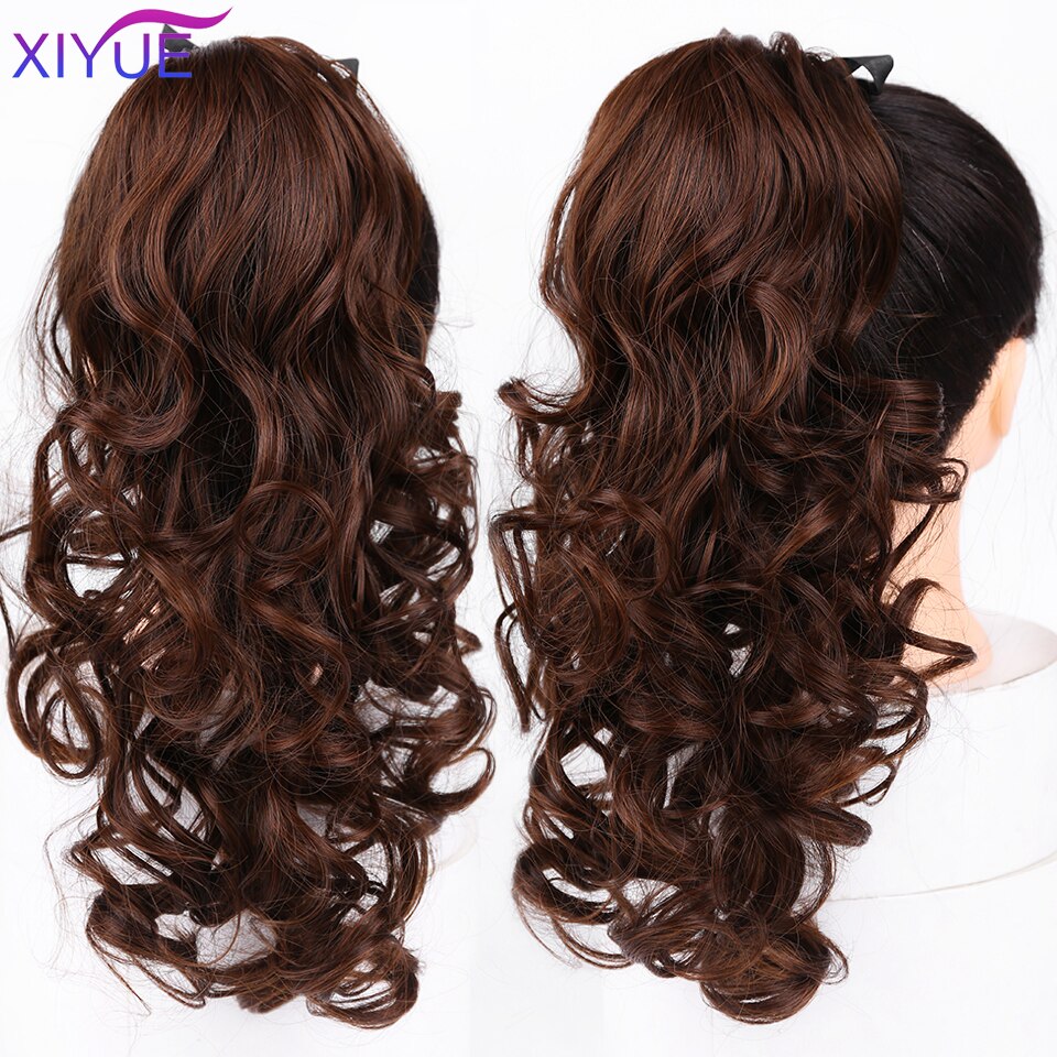 Xiyue Lange Krullend Clip In Haar Staart Valse Haar Paardenstaart Haarstukje Met Haarspelden Synthetisch Haar Pony Tail Hair Extension Voor vrouwen