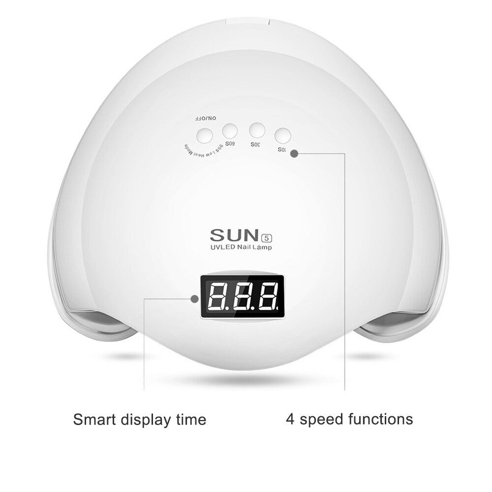 SUN 5 lámpara LED UV secado rápido secador de uñas 54W/48W lámpara de hielo secado Gel herramienta de manicura 24 cuentas LED para todo Gel