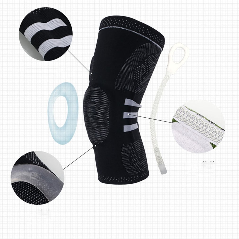 Sports Knee Support Silicone Pad Knee Brace Protection for Athletes Stability Patella High Elasticity Increase Endurance