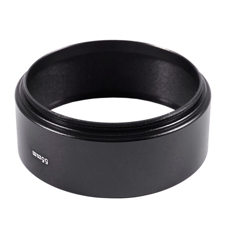 1 stuks vervangende schroefbevestiging, 55mm zwarte metalen zonnekappen voor camera's en 1 stuks rubberen zonnekap met uv-gradatie voor lensfilters 67mm