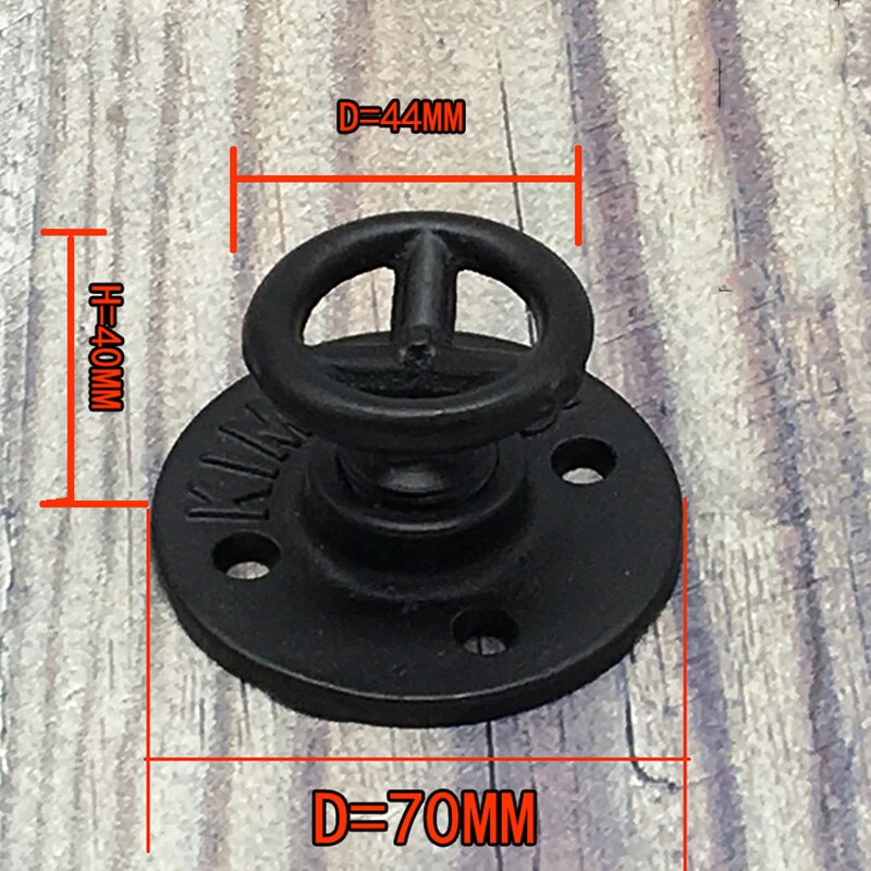 1 piece Barn Door Handle Iron Cabinet Handle and Industry Knobs Black Metal Door Handle Retro American Countryside