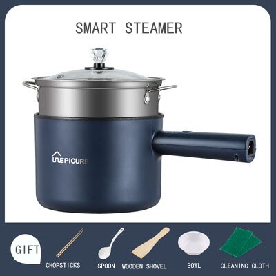 Multi-Function Electric Cooker Student Dormitory Cooker Mini Electric Cooker Non-Stick Rice Cooker 110V U.S. Standard: BLUE 4