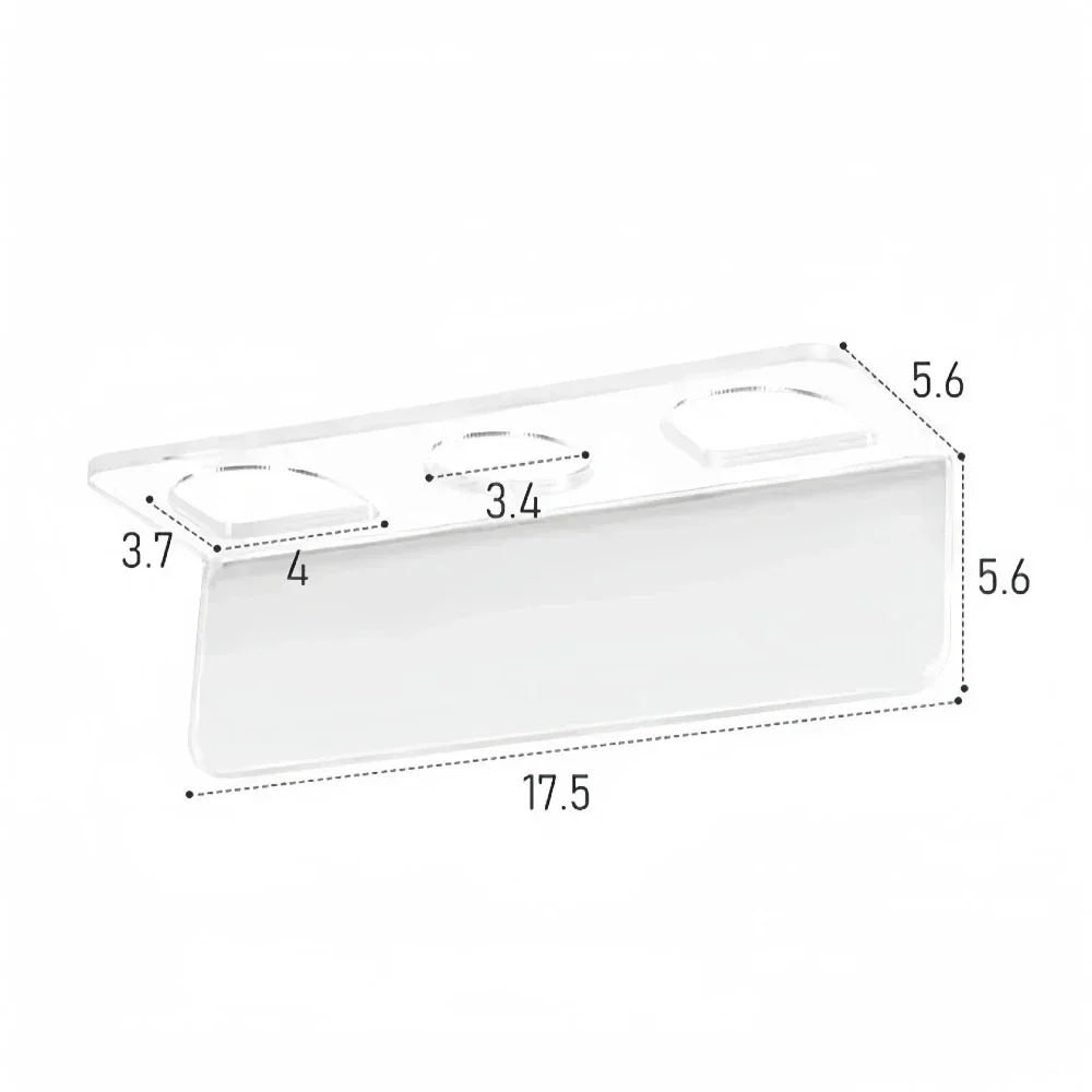 Estante de almacenamiento acrílico transparente no perforado, estante para peines montado en la pared, accesorios de baño para el hogar