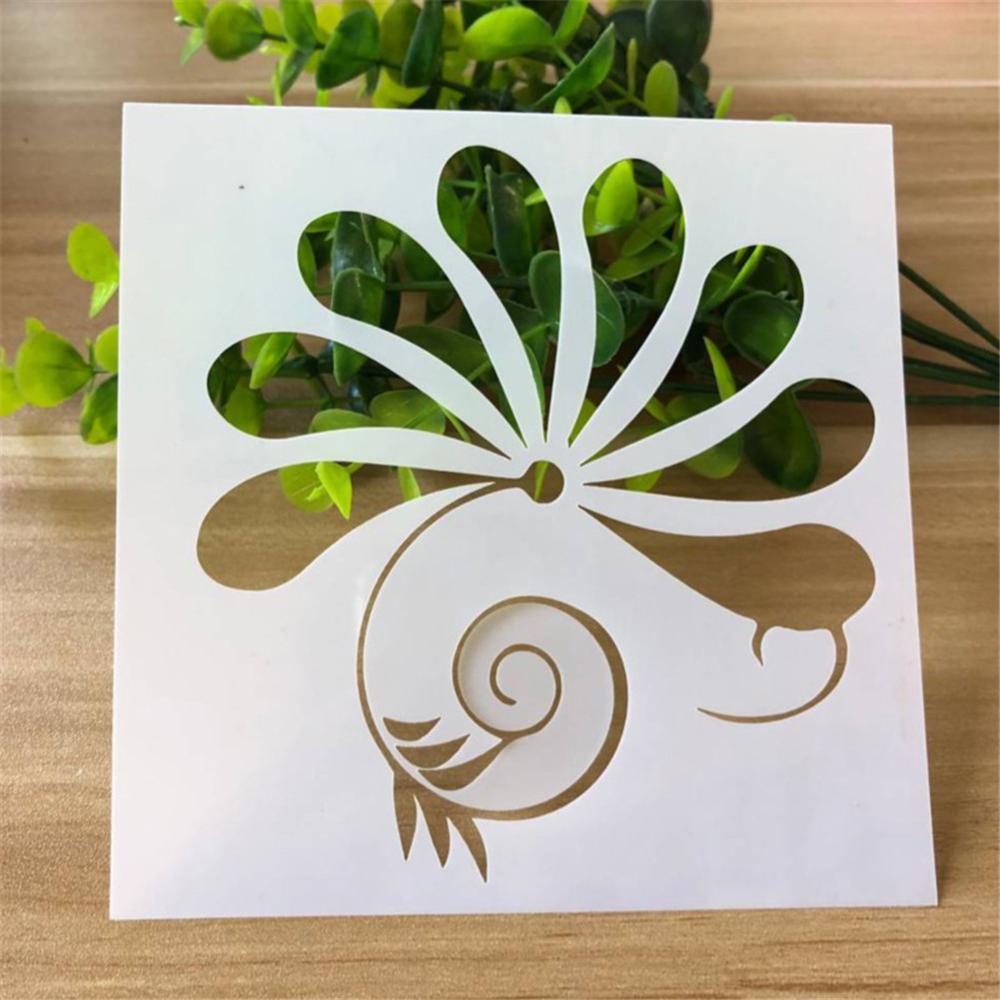 Flower series spray pattern children's hand copy newspaper hollow template student DIY painting graffiti coloring tool