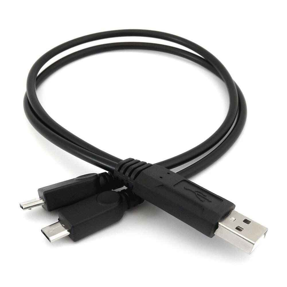 Usb 2.0 Type A Male Naar Male Dual Micro Usb Y Splitter Opladen Datakabel Hi 888