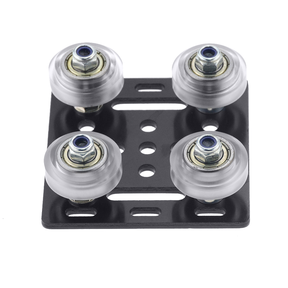 1PC V gantry plat set special slide plate Pulley with Black/ White wheels 3D Printer Parts V-slot aluminum profiles: White wheel