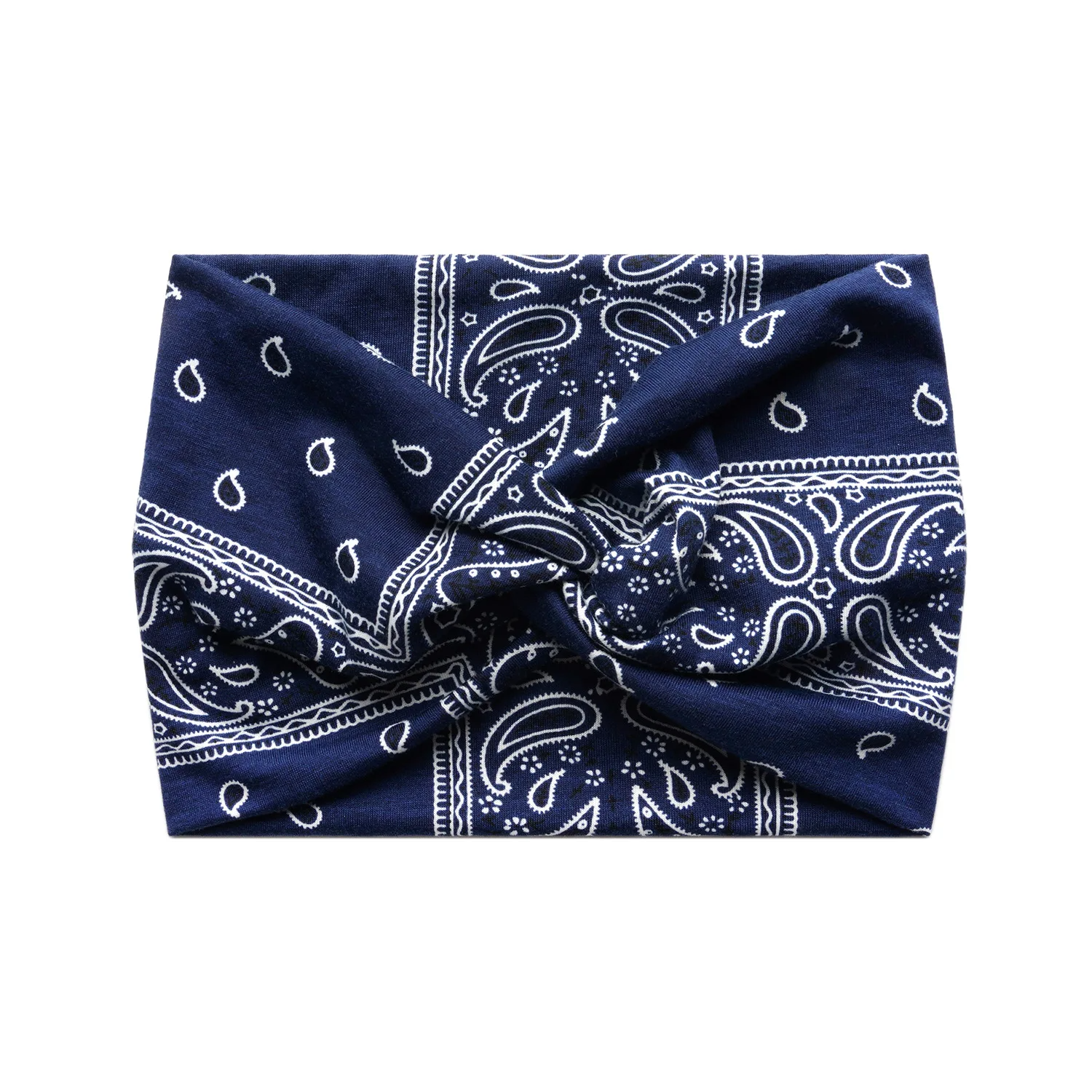 Boho-stil breda pannband för kvinnor extra stora turban träningspannband yoga hårband tvinnade tjocka håraccessoarer: Blå