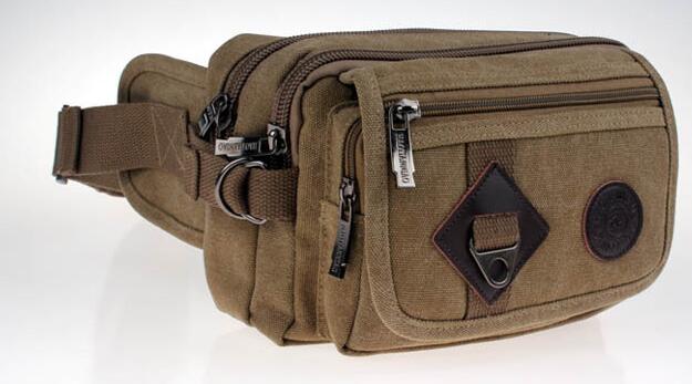 Canvas Messenger Bag Zakken Rijden Anti-Diefstal Kleine Pakket Mannen Taille Tas