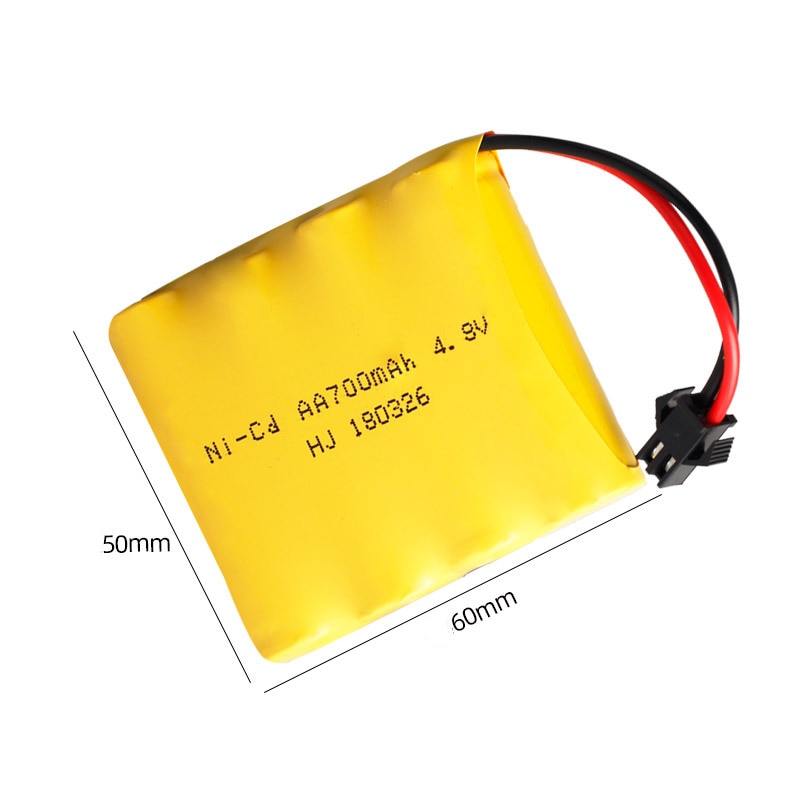 700mah 2.4V/3.6V/4.8V/6V/7.2V/8.4V Ni-CD AA700mah Rechargeable Battery Pack For Remote Control Toys Electric Car Volt SM-2P Plug: 4.8V 1PCS