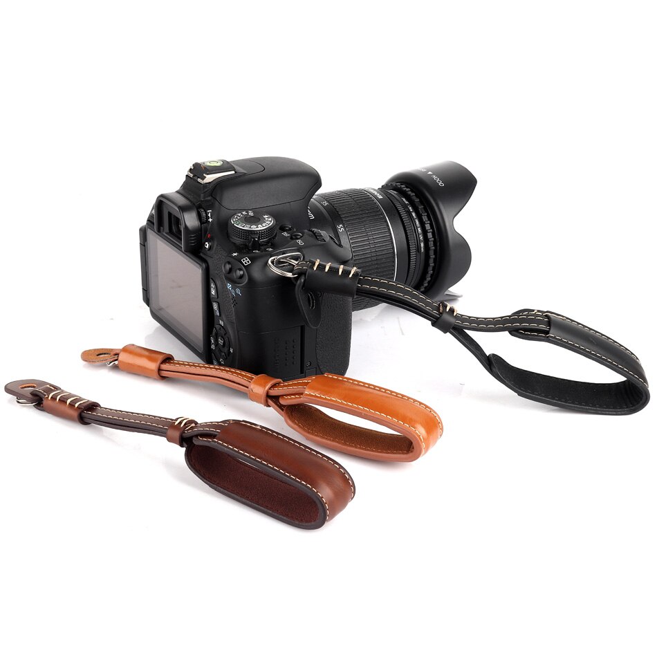 Kamerastropp pu lær kamera håndledd stropp for sony  a7 mark ii iii  a290 a390 a450 a550 a500 a580 a900 a3000 dslr stropp