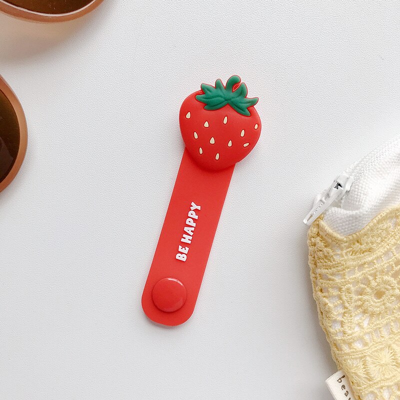 Winder cute fruit pattern organizer help to clean up the desktop and solve the clutter: red