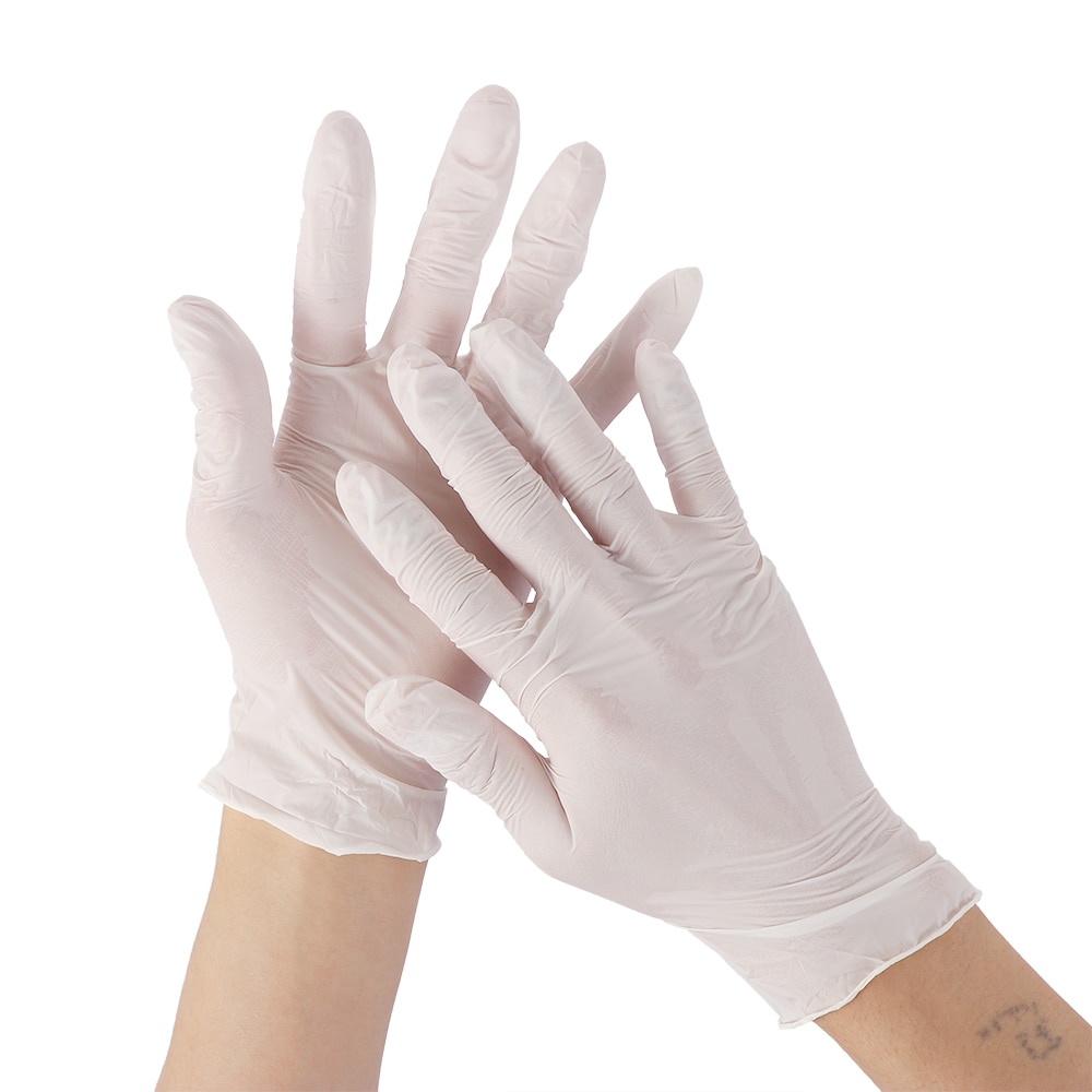 2pcs/pair Disposable Mechanic Soft Rubber Nitrile Gloves Black Latex Home Food Laboratory Cleaning Supplies