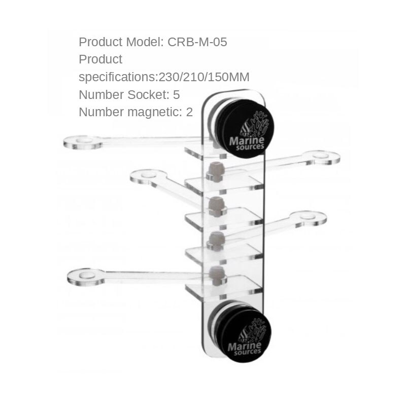Marine Bronnen Aquarium Acryl Magnetische Coral Frag Rekken Plug Houder Beugel Voor 15Mm Glas Dikte Aquarium Benodigdheden