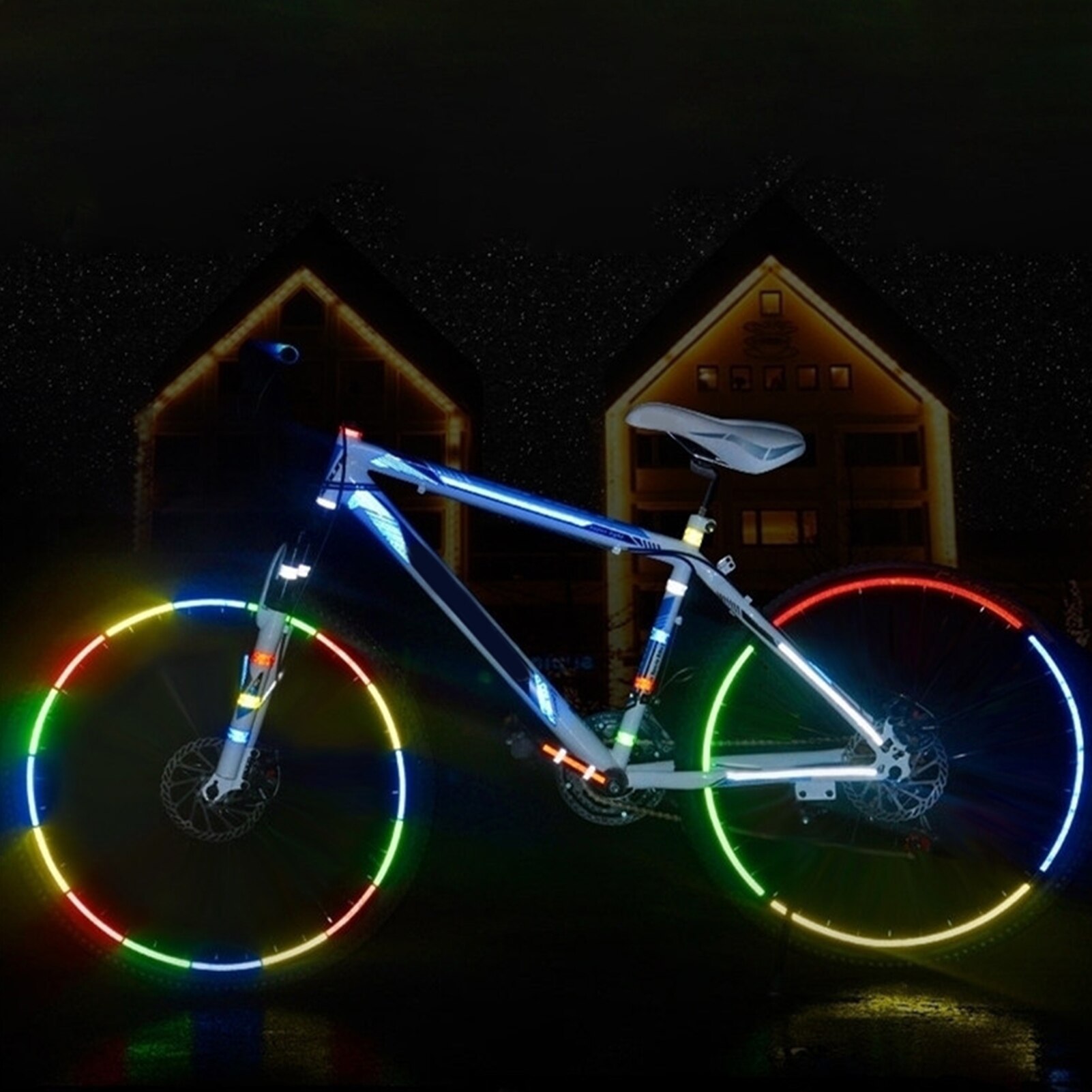 1Pc 8 Meter Auto Styling Reflecterende Streep Tape Motorcycle Bike Body Velg Wiel Streep Tape Stickers Decoratieve Blauw/rood/Geel