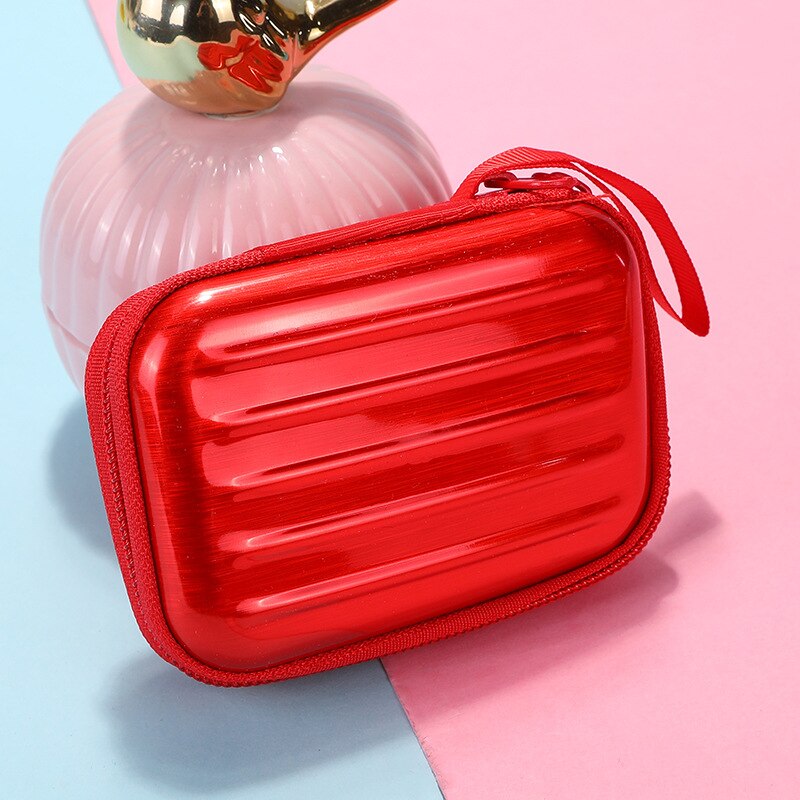 Mini Portemonnee Vierkante Mini Opbergtas Creatieve Key Coin Pouch Kids Portemonnees En Handtassen Mini Crossbody: Rood