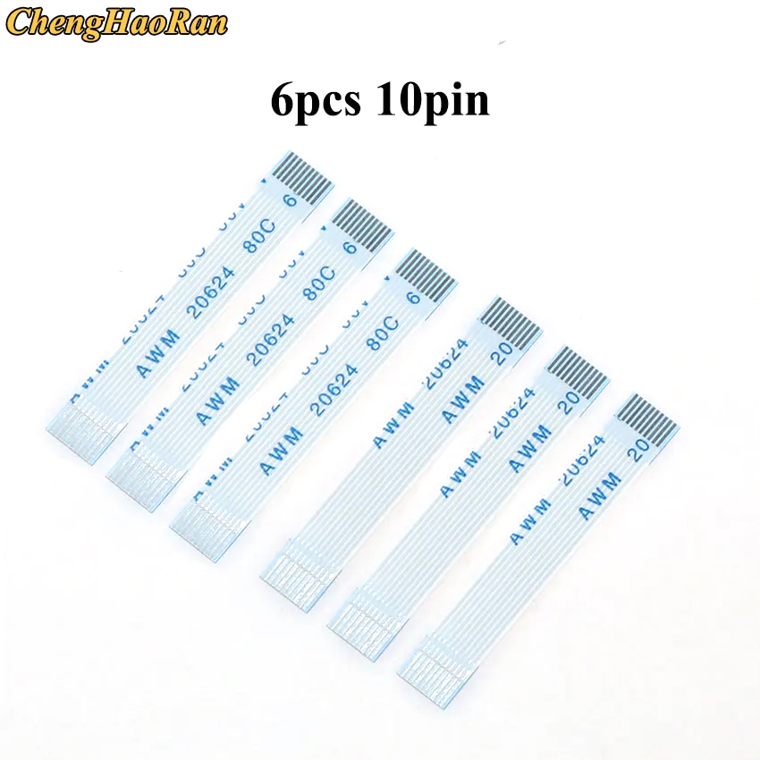 6 Stuks Voor Sony Ps4 Pro Slanke Controller 10 12 14 Pin Oplaadbord Stroomschakelaar Kabel Touchpad Flex Lint Kabel: Donkergrijs