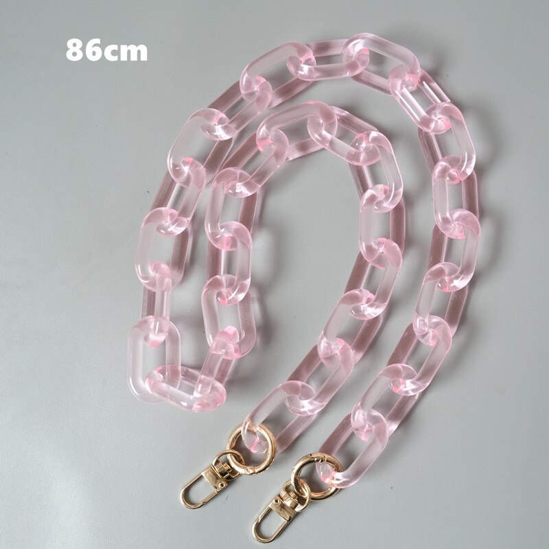 Acessórios femininos de bolsa, acessórios para mulheres, pulseira em resina acrílica para doces, branco, vermelho, rosa: Pink 86cm