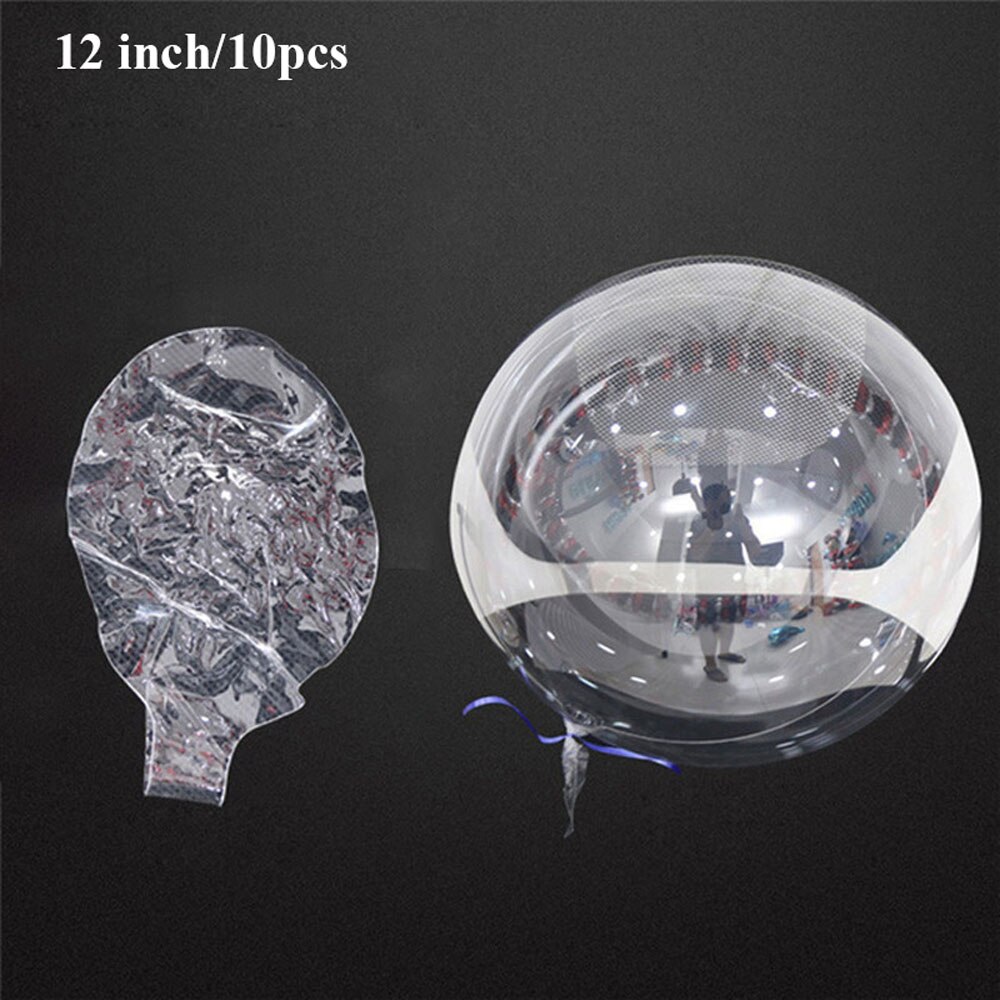 12/18/20/24/36 Inch Pvc Transparent Bobo Bubble Balloon Round Bobo Ballons Festival Party Activity Decorations Supplies: 10pcs 12inch