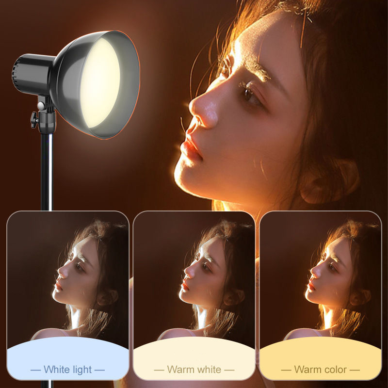 Video Light LED Fill Light Studio Video Light 3200K-5500K Dimmable Bowens Mount Continuous Light Remote Control Video Recording