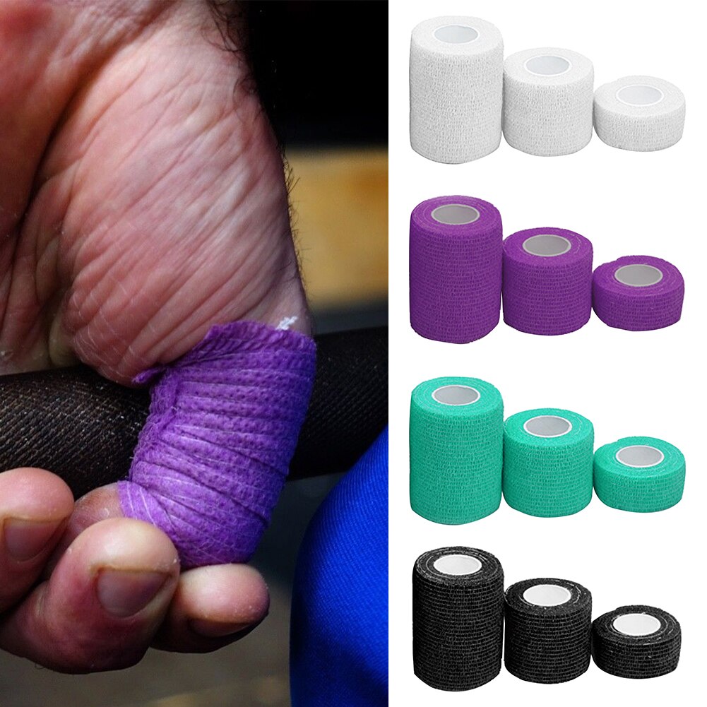 3pcs Injury Pain Relief Bandage Care Sports Tape Muscles Self Adhesion Finger Strain Support Thumb Athletic Weightlifting Knee