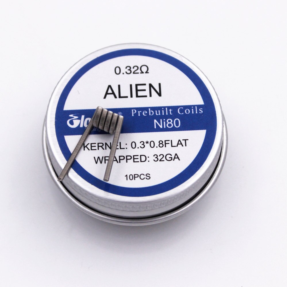 Glotech 316L Ni80 Alien Tiger Fused Clapton Premade Coil Twisted Multi Core Clapton Prebuilt Coil for RDA RBA DIY Atomizer: Alien (Ni80)