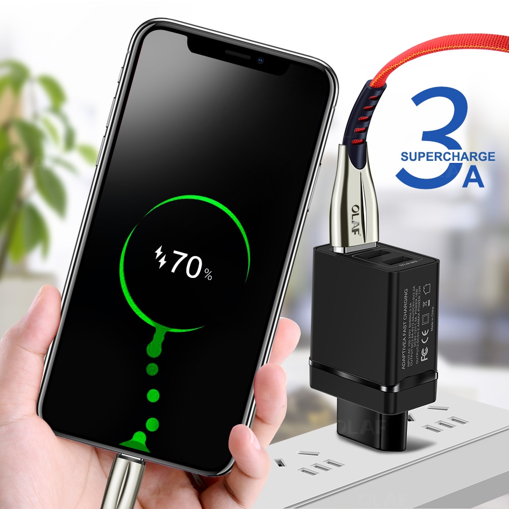 Olaf USB Typ C Kabel für Samsung S9 S8 Quick Charge 3,0 Schnelle Typ-C Handy USB C kabel für Xiaomi mi9 Redmi hinweis 7 8 Kabel