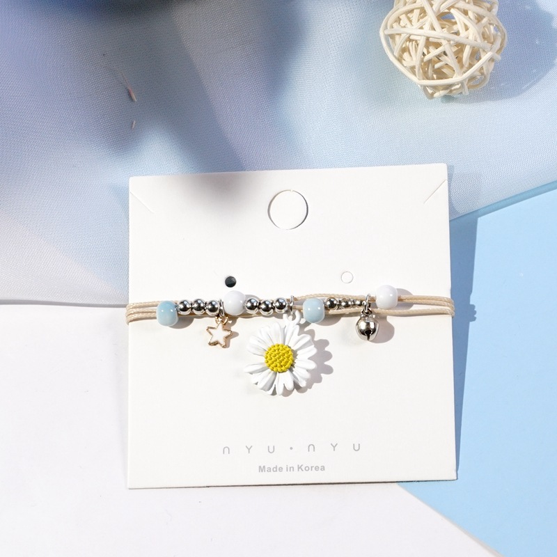 FIMAODZ Süße Blume Gänseblümchen Armbinde Perlen Getrocknete Blumen Löwenzahn Blüte Bunte Charme Armbänder für Frauen Mädchen: 5