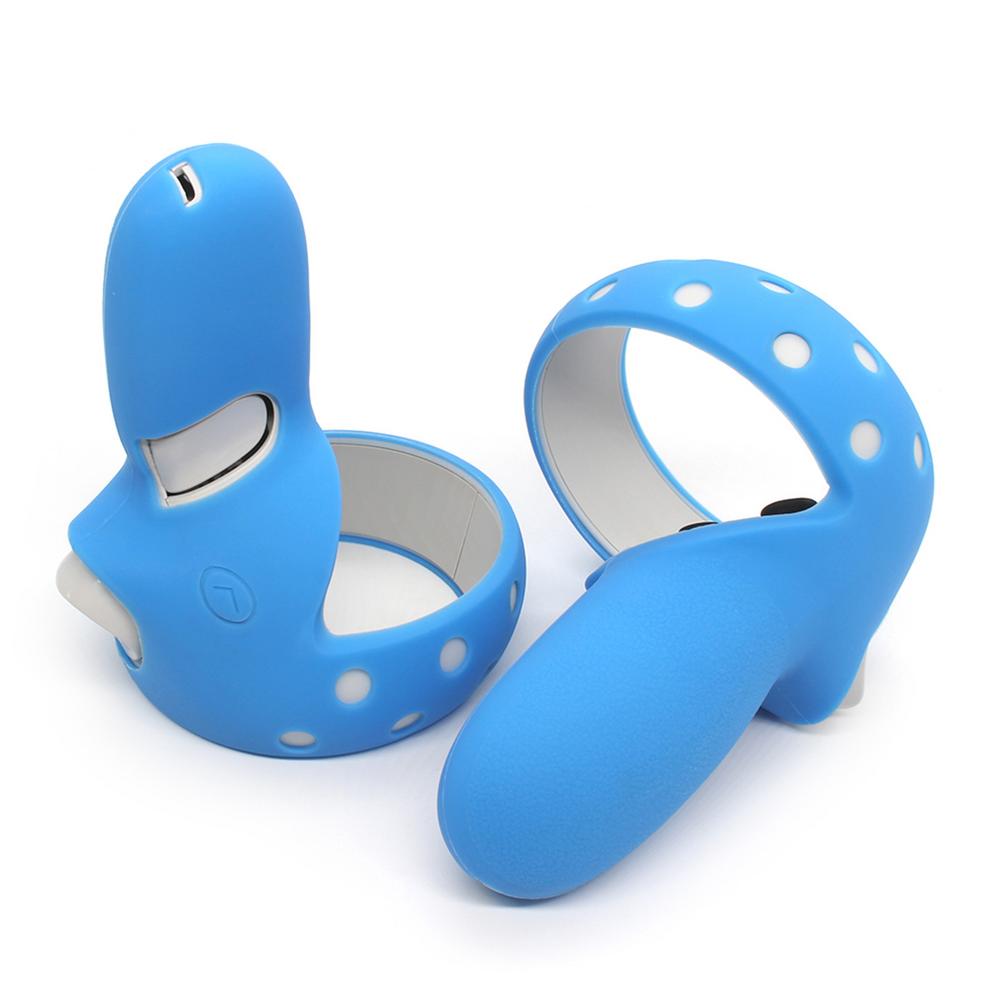 Vr Accessories For Oculus Quest 2 VR Controller Handle Grip Protector Cover Silicone Full Protective Sleeve For Oculus Quest2: Blue