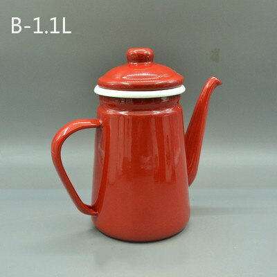 Emalj kaffekanna, emalj vattenkanna, emaljvinkanna. nordisk stil.: B  -1.1l