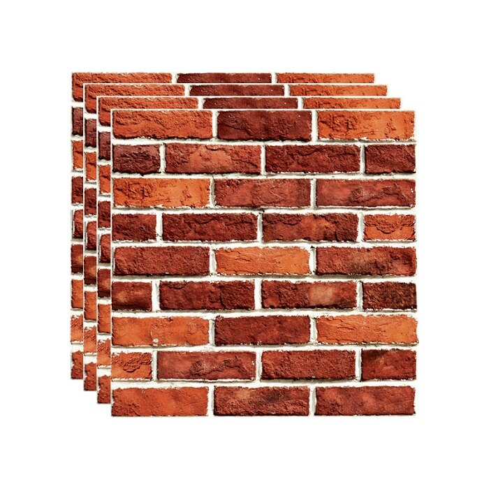 PVC Adesivo Carta Da Parati 3D Tegole in Laterizio per la Cucina Backsplash Buccia e Bastone Adesivi Murali stanza Da Bagno Complementi Arredo Casa Decalcomanie Della Parete: 4pezzi