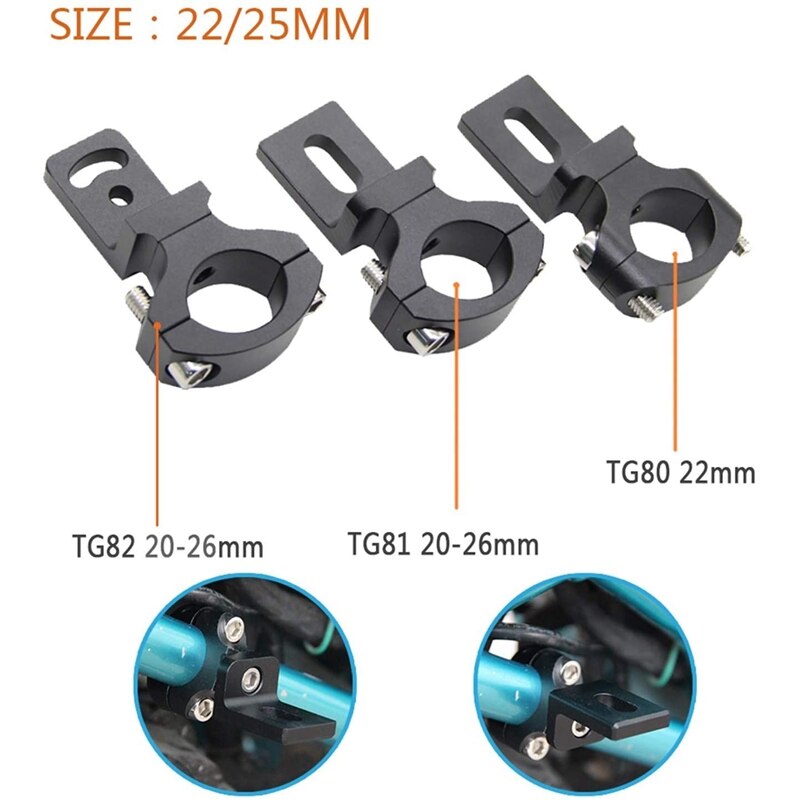 Universal Handlebar 22 25mm 7/8 Inch Motorcycle Headlight Bracket Spotlight Tube Clamp for Cafe Racer Chopper,TG81
