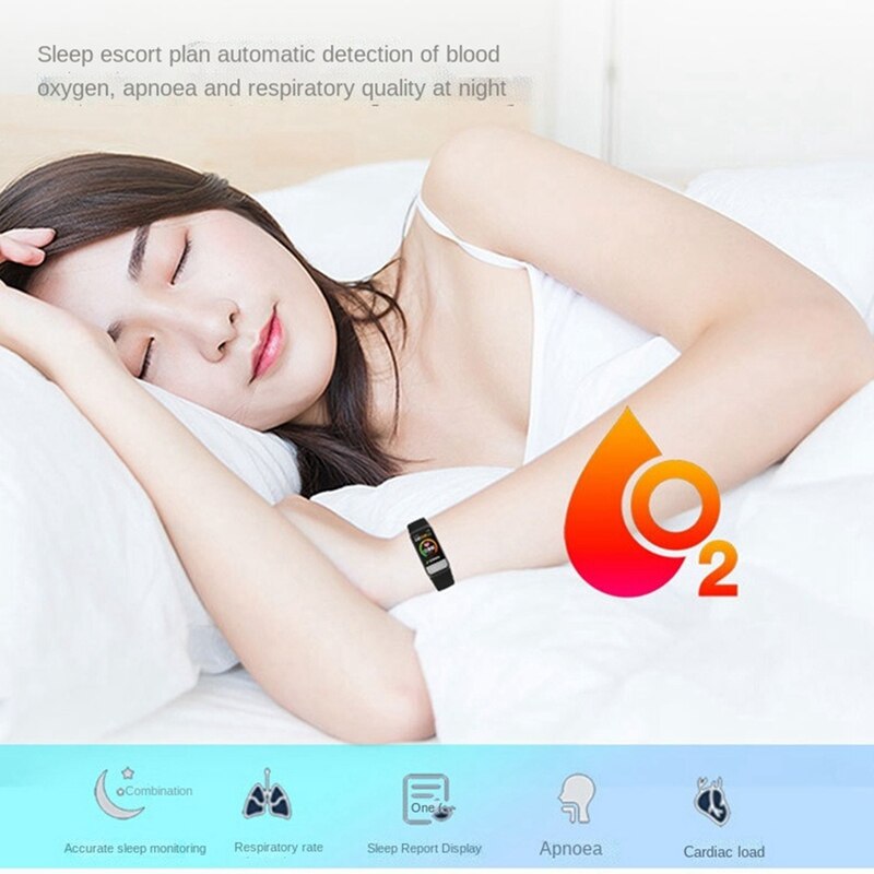 Jabs smart-armband mit herzfrequenz-, blutdruck- und blutsauerstoffmessung  ip67 wasserdichter uhr, gesundheits- und schlafüberwachung sowie schrittzähler